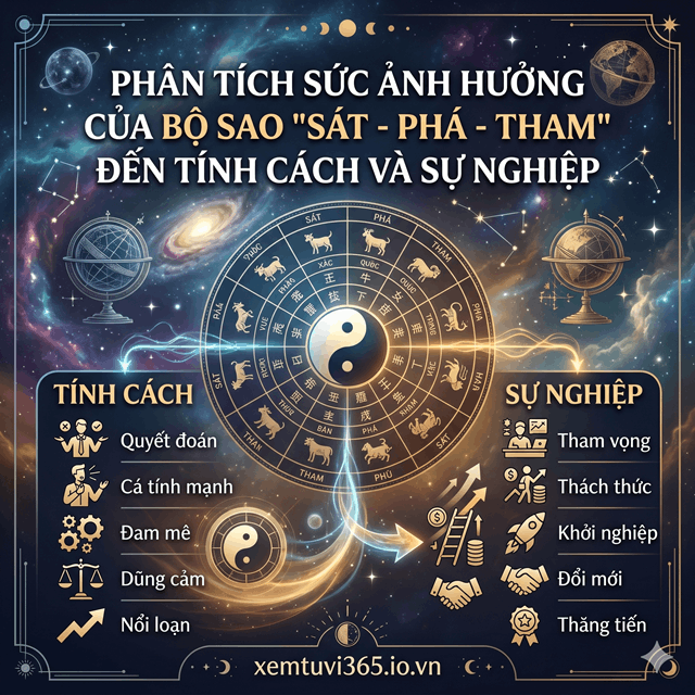 Phân Tích Sức Ảnh Hưởng Của Bộ Sao "Sát - Phá - Tham" Đến Tính Cách Và Sự Nghiệp
