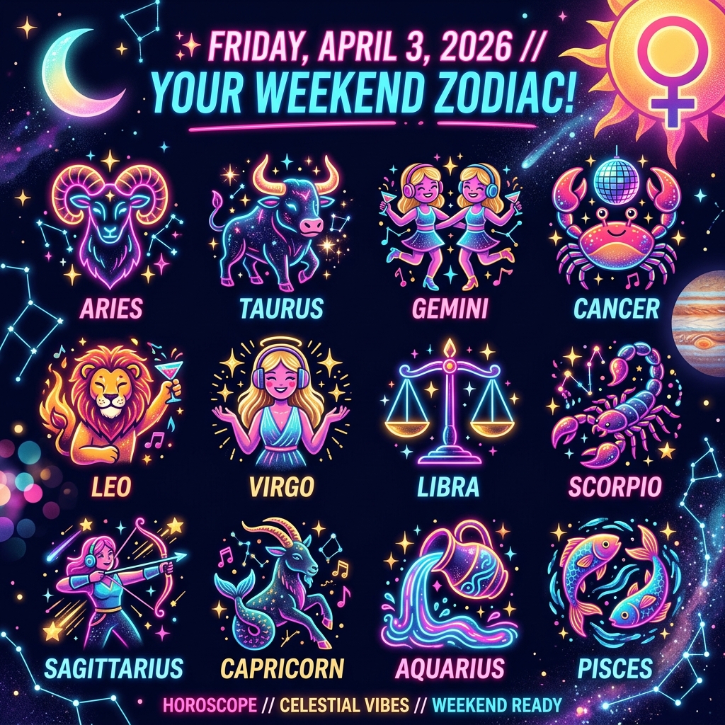 12 Cung Hoàng Đạo Ngày 03/04/2026: TGI Friday Quét Sạch Red Flag