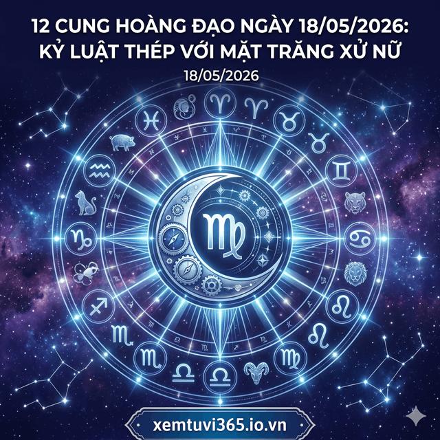 12 Cung Hoàng Đạo Ngày 18/05/2026: Kỷ Luật Thép Với Mặt Trăng Xử Nữ