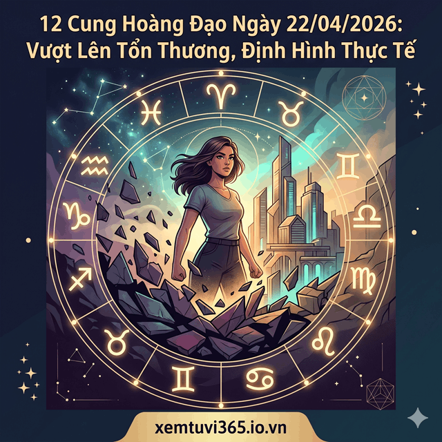 12 Cung Hoàng Đạo Ngày 22/04/2026: Vượt Lên Tổn Thương, Định Hình Thực Tế