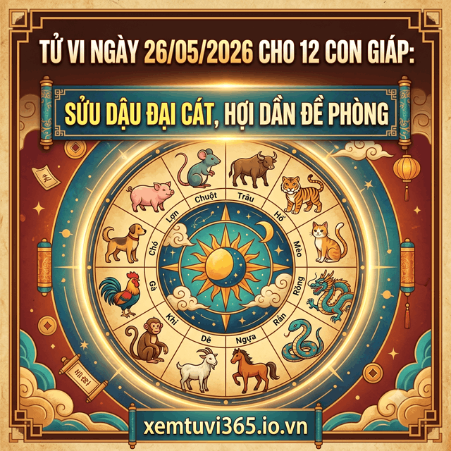 12 Cung Hoàng Đạo Ngày 26/05/2026: Trực Giác Song Ngư Chữa Lành Mọi Vết Thương