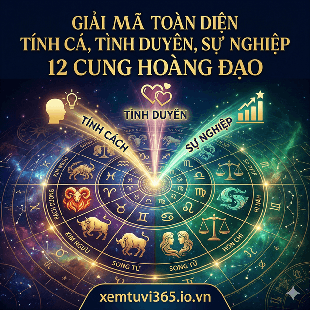 Giải Mã Toàn Diện Tính Cách, Tình Duyên, Sự Nghiệp 12 Cung Hoàng Đạo