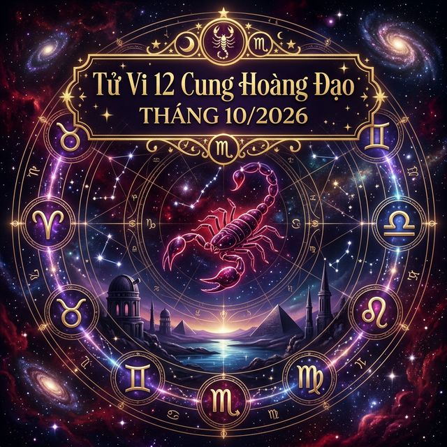 Tử Vi 12 Cung Hoàng Đạo Tháng 10 Năm 2026: Quyền Lực, Bí Ẩn & Tái Sinh