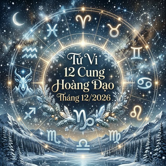 Tử Vi 12 Cung Hoàng Đạo Tháng 12 Năm 2026: Kỷ Luật & Gặt Hái Thành Quả