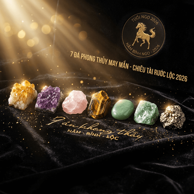 Top 7 Viên Đá Phong Thủy Hút Tài Lộc "Như Nam Châm" Năm Bính Ngọ 2026 – Đeo Là Tiền Về Đều, Ai Cũng Nên Sở Hữu Ngay!