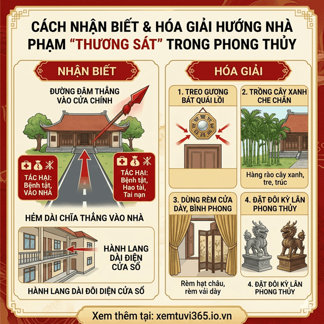 Cách Nhận Biết Và Hóa Giải Hướng Nhà Phạm "Thương Sát" Trong Phong Thủy