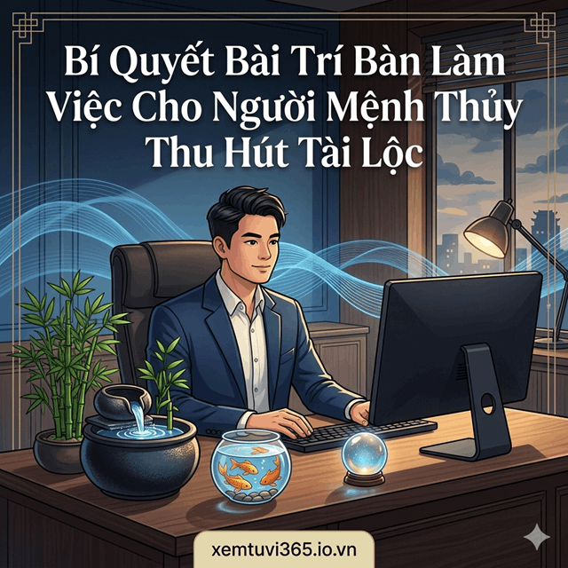 Bí Quyết Bài Trí Bàn Làm Việc Cho Người Mệnh Thủy Thu Hút Tài Lộc