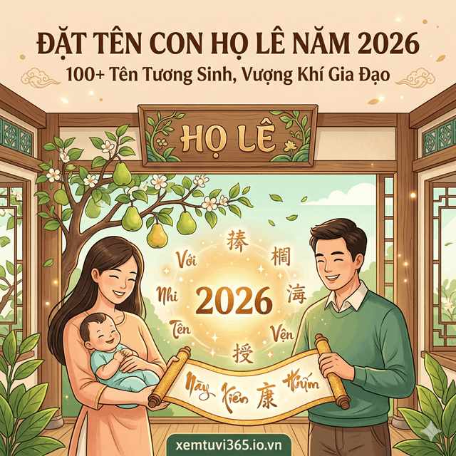 Đặt Tên Con Họ Lê Năm 2026: 100+ Tên Tương Sinh, Vượng Khí Gia Đạo
