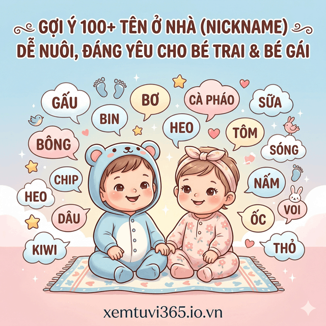 Gợi Ý 100+ Tên Ở Nhà (Nickname) Dễ Nuôi, Đáng Yêu Cho Bé Trai & Bé Gái