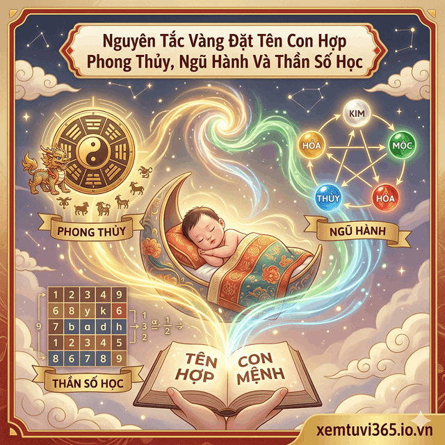 Nguyên Tắc Vàng Đặt Tên Con Hợp Phong Thủy, Ngũ Hành Và Thần Số Học