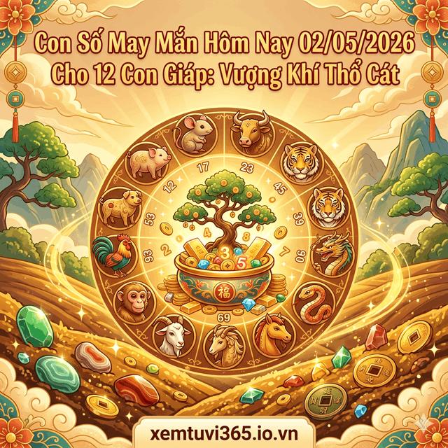 Con Số May Mắn Hôm Nay 02/05/2026 Cho 12 Con Giáp: Vượng Khí Thổ Cát