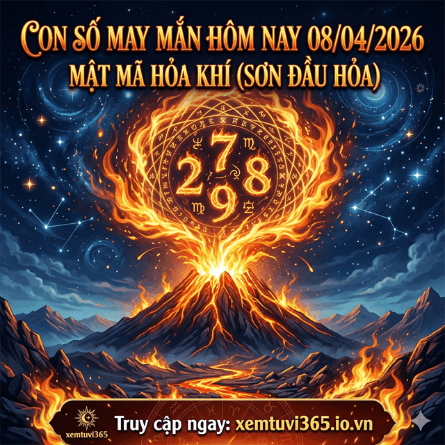 Con Số May Mắn Hôm Nay 08/04/2026 Cho 12 Con Giáp: Mật Mã Hỏa Khí