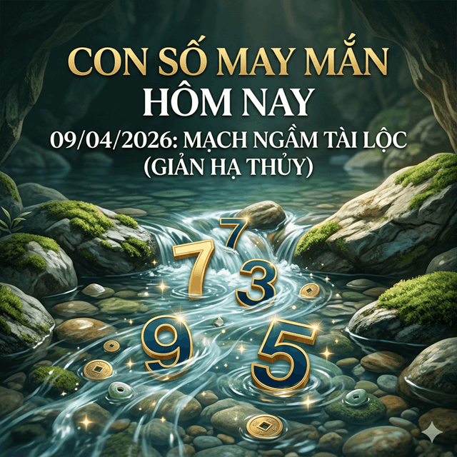 Con Số May Mắn Hôm Nay 09/04/2026 Cho 12 Con Giáp: Mạch Ngầm Tài Lộc