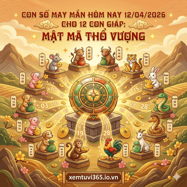 Con Số May Mắn Hôm Nay 12/04/2026 Cho 12 Con Giáp: Mật Mã Thổ Vượng