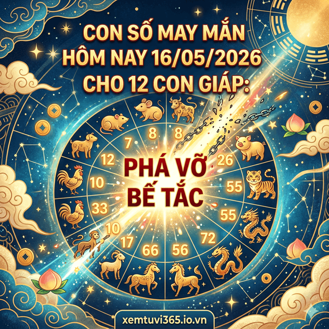 Con Số May Mắn Hôm Nay 16/05/2026 Cho 12 Con Giáp: Phá Vỡ Bế Tắc