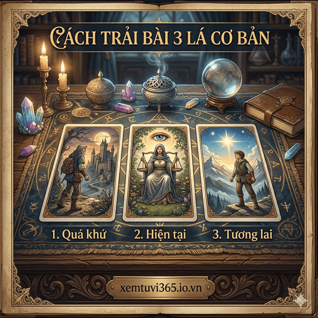Cách Trải Bài Tarot 3 Lá Cơ Bản: Nghệ Thuật Kể Câu Chuyện Định Mệnh