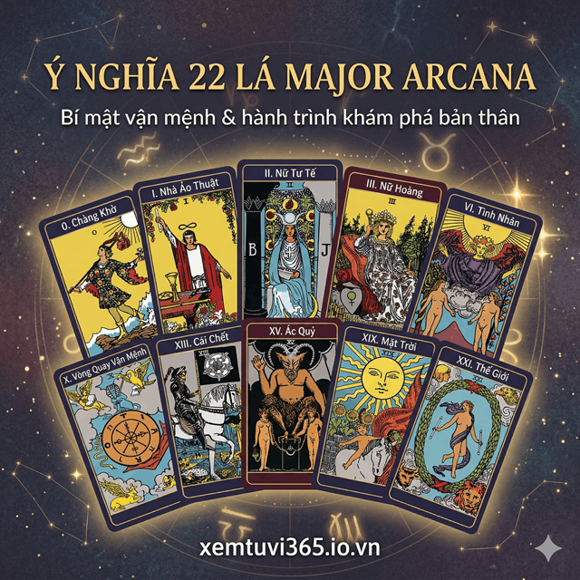 Giải Mã 22 Lá Major Arcana (Bộ Ẩn Chính): Hành Trình Của Kẻ Khờ