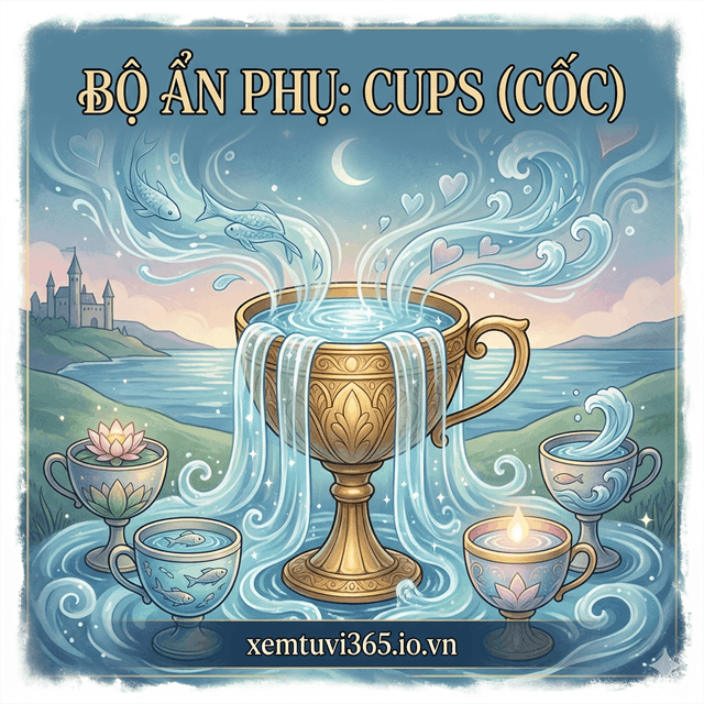 Giải Mã Bộ Ẩn Phụ Cups (Cốc): Chiếc Ly Của Cảm Xúc Và Trực Giác