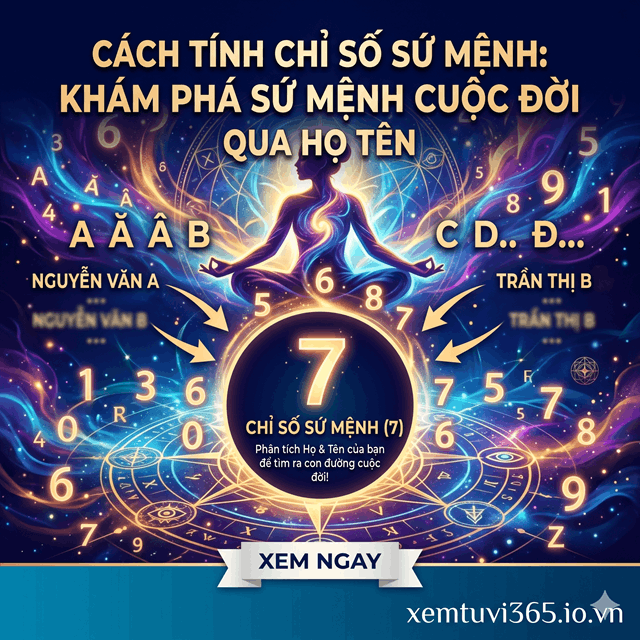Cách Tính Chỉ Số Sứ Mệnh: Khám Phá Sứ Mệnh Cuộc Đời Qua Họ Tên