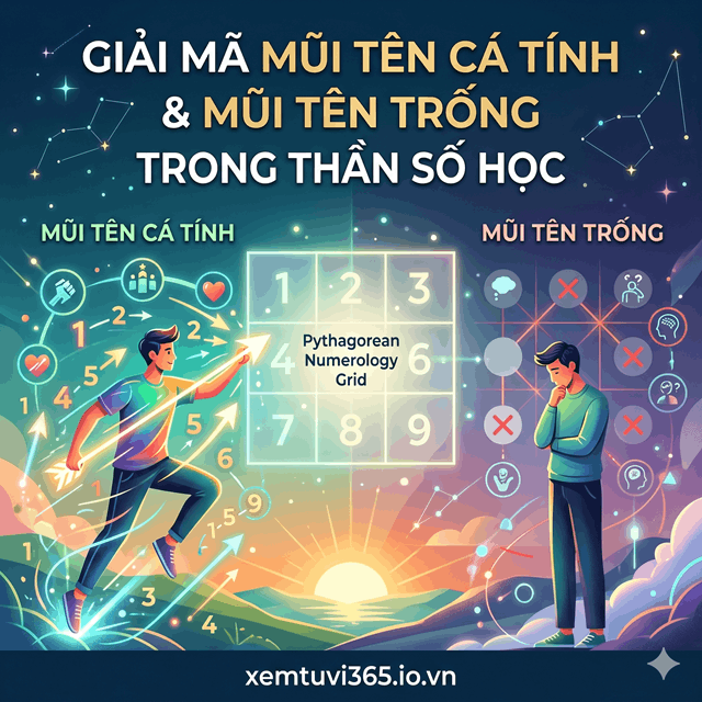 Giải Mã Mũi Tên Cá Tính & Mũi Tên Trống Trong Thần Số Học