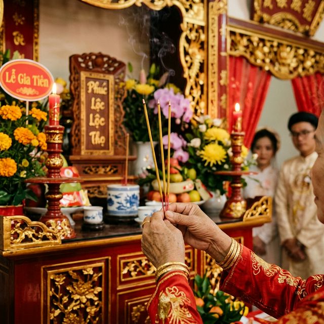 Thủ Tục Dâng Hương Xin Phép Gia Tiên Khi Xem Ngày Cưới Năm 2026 (Chuẩn)