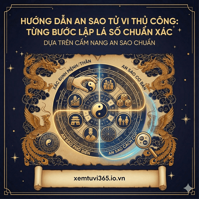 Hướng Dẫn An Sao Tử Vi Thủ Công: Từng Bước Lập Lá Số Chuẩn Xác
