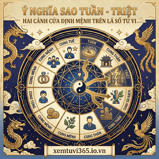 Ý Nghĩa Sao Tuần - Triệt: Hai Cánh Cửa Định Mệnh Trên Lá Số Tử Vi