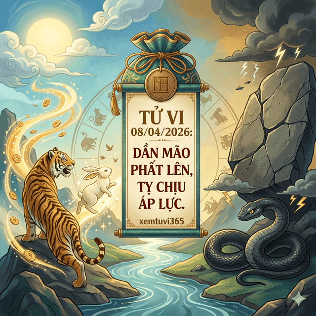 Tử Vi Ngày 08/04/2026 Cho 12 Con Giáp: Dần Mão Phất Lên, Tỵ Chịu Áp Lực