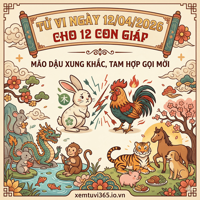 Tử Vi Ngày 13/04/2026 Cho 12 Con Giáp: Mão Dậu Xung Khắc, Tam Hợp Gọi Mời
