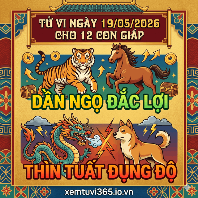 Tử Vi Ngày 19/05/2026 Cho 12 Con Giáp: Dần Ngọ Đắc Lợi, Thìn Tuất Đụng Độ