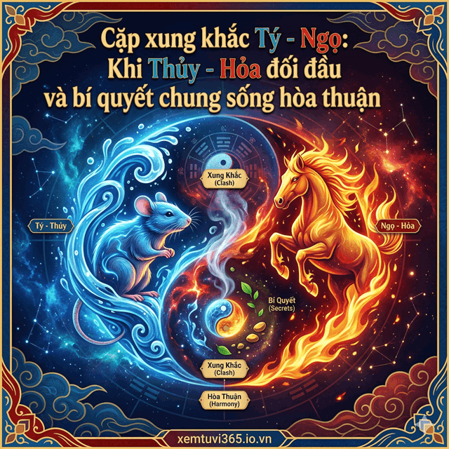 Cặp xung khắc Tý - Ngọ: Khi Thủy - Hỏa đối đầu và bí quyết chung sống hòa thuận