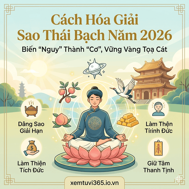Cách Hóa Giải Sao Thái Bạch Năm 2026: Biến "Nguy" Thành "Cơ", Vững Vàng Tọa Cát