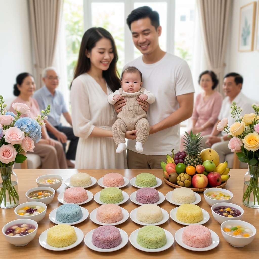 Văn Khấn Cúng Đầy Tháng (Cúng Mụ) Cho Bé Trai, Bé Gái