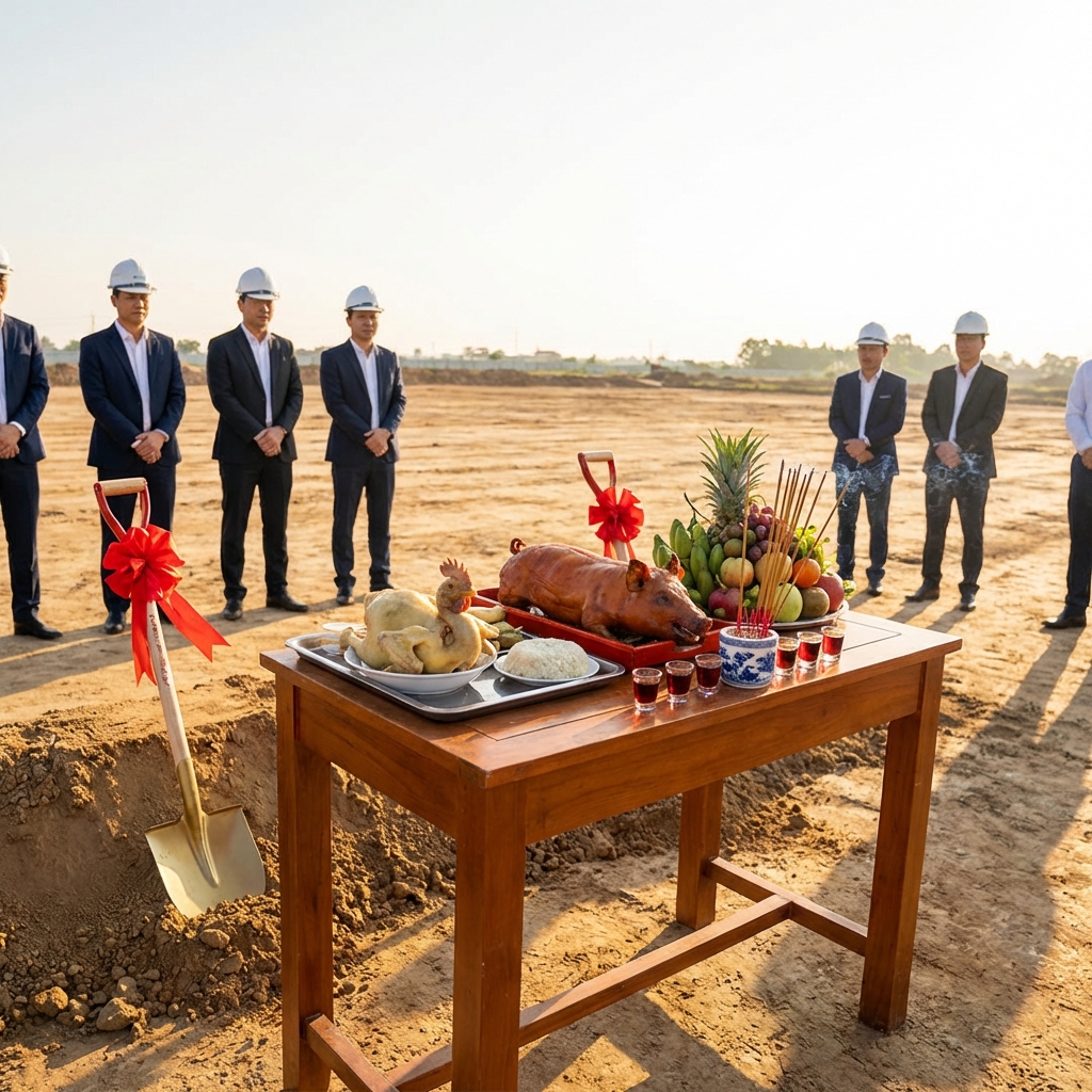 Mâm lễ cúng Động Thổ