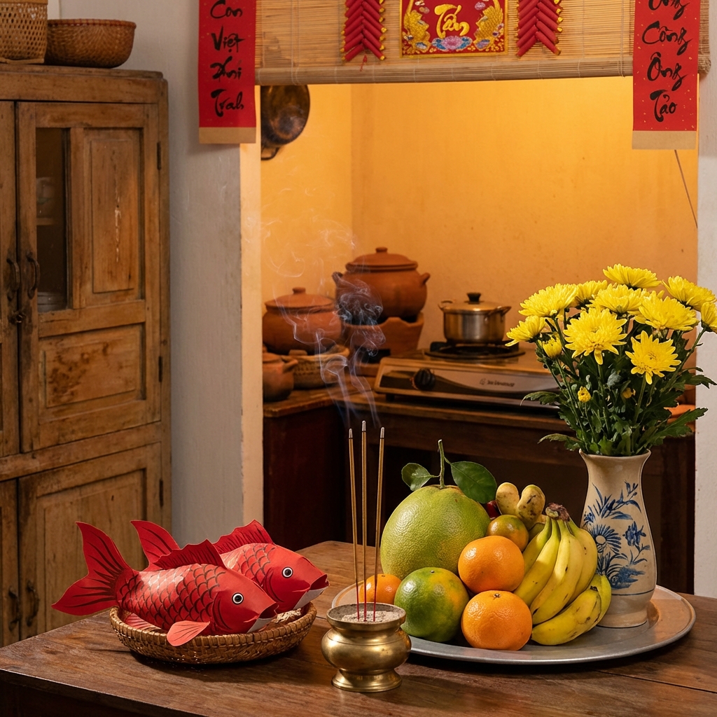 Văn Khấn Ông Công Ông Táo 23 Tháng Chạp Đầy Đủ