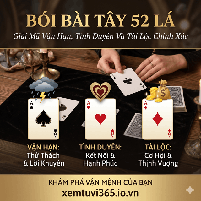 Bói Bài Tây 52 Lá: Giải Mã Vận Hạn, Tình Duyên Và Tài Lộc Chính Xác