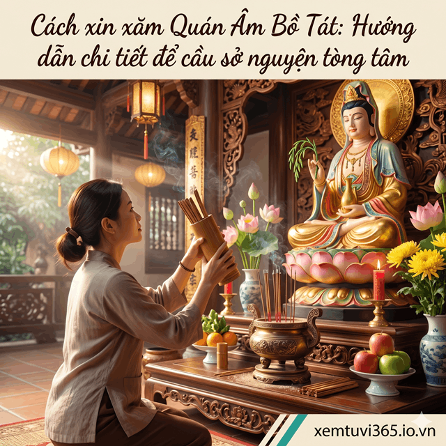 Cách xin xăm Quán Âm Bồ Tát: Hướng dẫn chi tiết để cầu sở nguyện tòng tâm