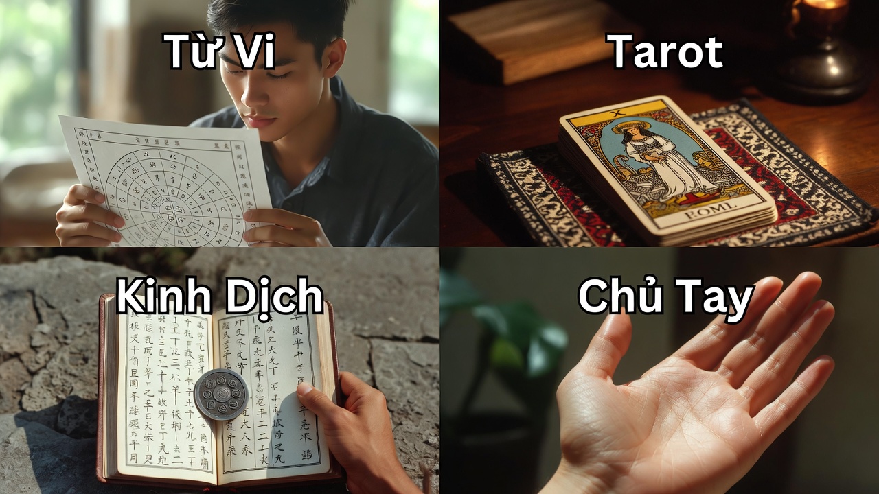 So sánh các phương pháp bói toán phổ biến: Tử Vi, Tarot, Kinh Dịch, Chỉ Tay